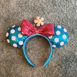 Disney Blue and Red Polka Dot Minnie Mouse Ears